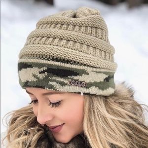 NEW Knit Khaki Camo Winter Beanies Hat